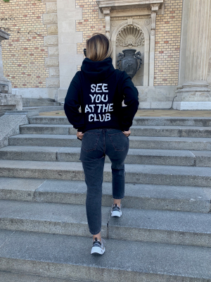 MYNEA - See you at the club fekete pulóver