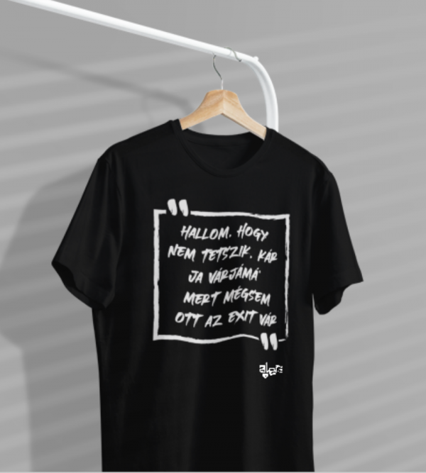 Alee - Fekete unisex dalszöveges póló