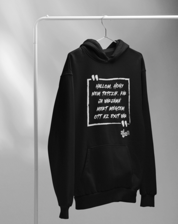 Alee - Fekete kapucnis pulóver