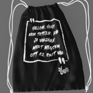 Alee - Fekete dalszöveges tornazsák