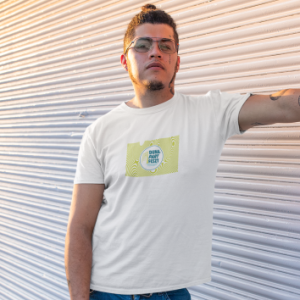 Dunapart Feszt - Fehér logós unisex póló