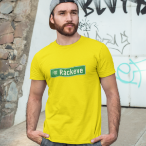 Dunapart Feszt - Sárga Ráckeve táblás unisex póló