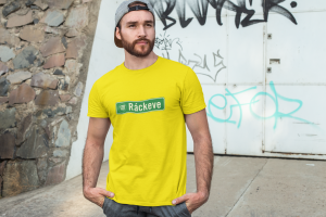 Dunapart Feszt - Sárga Ráckeve táblás unisex póló - Gold Record