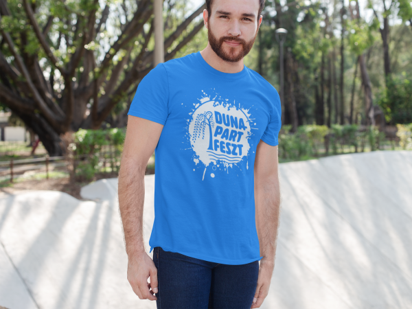 Dunapart Feszt - Kék logós unisex póló
