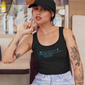 Dunapart Feszt - Fekete szöveges női trikó