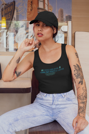 Dunapart Feszt - Fekete szöveges női trikó - Gold Record