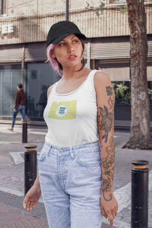 Dunapart Feszt - Fehér logós női trikó - Gold Record