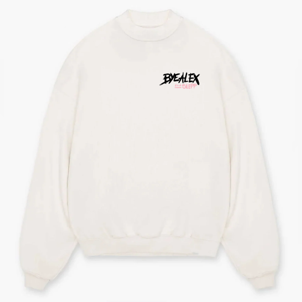 BYEALEX ÉS A SLEPP - UNISEX BAND KEREK NYAKÚ PULÓVER FEHÉR