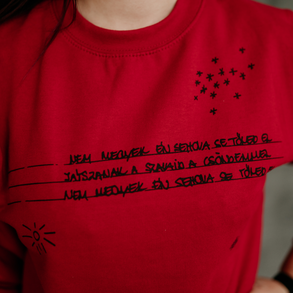 MARGARET ISLAND - CHERRY RED UNISEX PÓLÓ FELIRATOS - Nem megyek én sehova - Gold Record