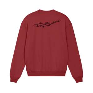 MARGARET ISLAND - CHILI RED KEREK NYAKÚ UNISEX PULÓVER - Nem megyek én sehova