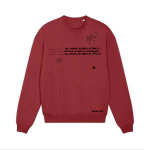 MARGARET ISLAND - CHILI RED KEREK NYAKÚ UNISEX PULÓVER - Nem megyek én sehova