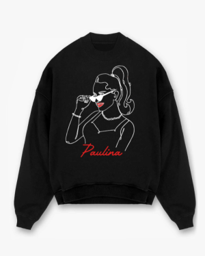 Paulina - Rajzos kerek nyakú pulóver